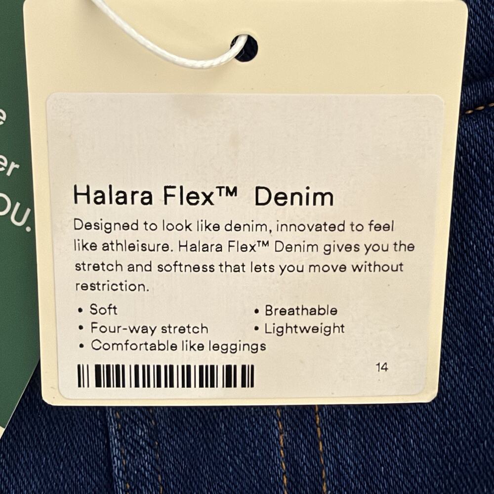 New Halara Womens Flex Denim Wide Leg Comfort Denim Jeans Stretch L Petite NWT - Picture 4 of 5